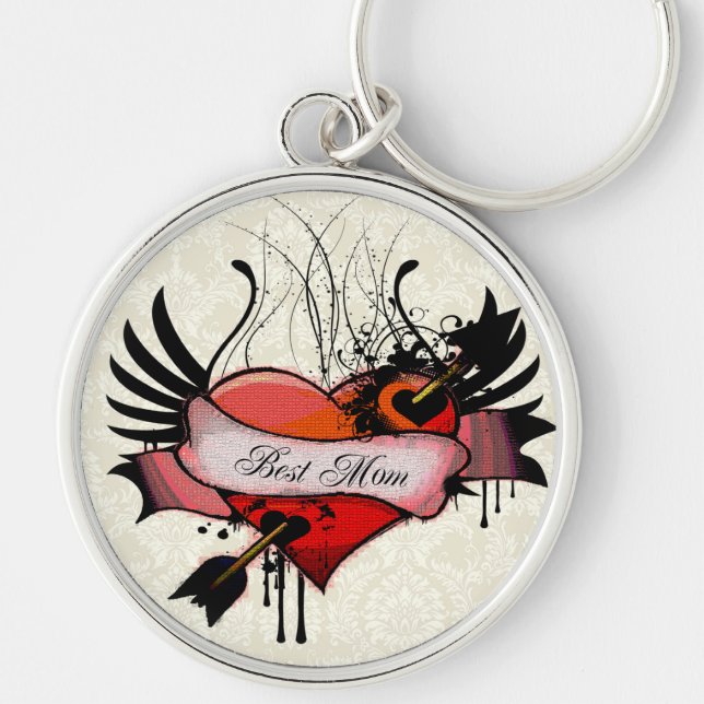 Beste Rainbow-Mama Schlüsselanhänger (Vorne)