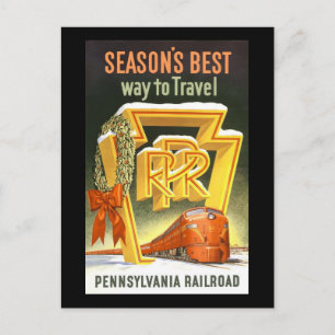 Beste Reisezeit auf der Pennsylvania Railroad Postkarte
