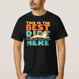 Beste Reitkatze auf Skateboard T-Shirt