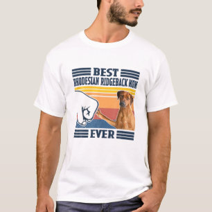 Beste Rhodesian Ridgeback Mama je Vintage Mutter D T-Shirt