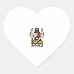 Beste Rosc Aller Zeiten Vintage Rock Hand Religiös Herz-Aufkleber