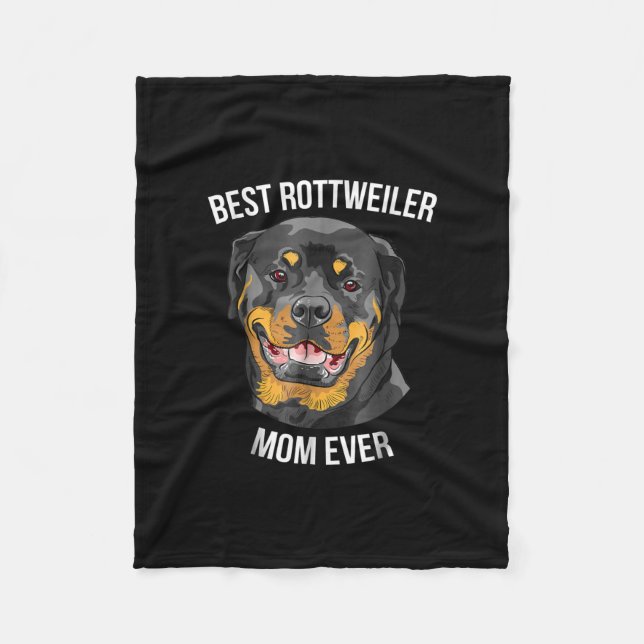 Beste Rottweiler-Mutter je Geschenke Frauen rottie Fleecedecke (Vorderseite)