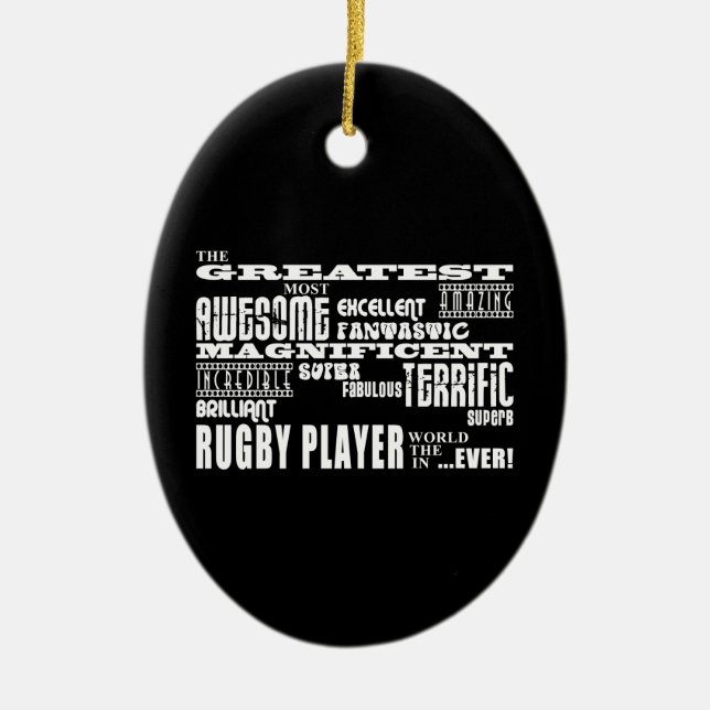 Beste Rugby-Spieler-bestster Rugby-Spieler Keramikornament (Vorne)