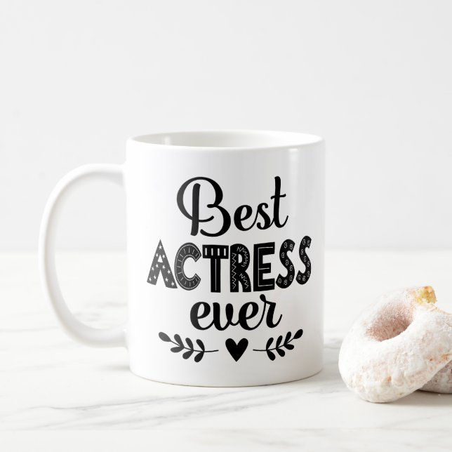 Beste Schauspielerin je Schauspiel Geschenk Kaffeetasse (Mit Donut)