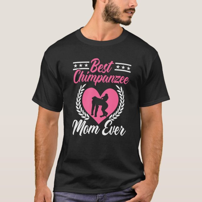 Beste Schimpanse-Mama je Chimp Affe T-Shirt (Vorderseite)