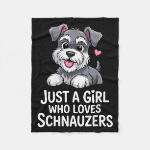 Beste Schnauzer Kunst für Frauen Mädchen Kinder Mi Fleecedecke