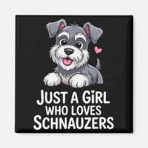 Beste Schnauzer-Kunst für Frauen Mädchen Kinder Mi Magnet