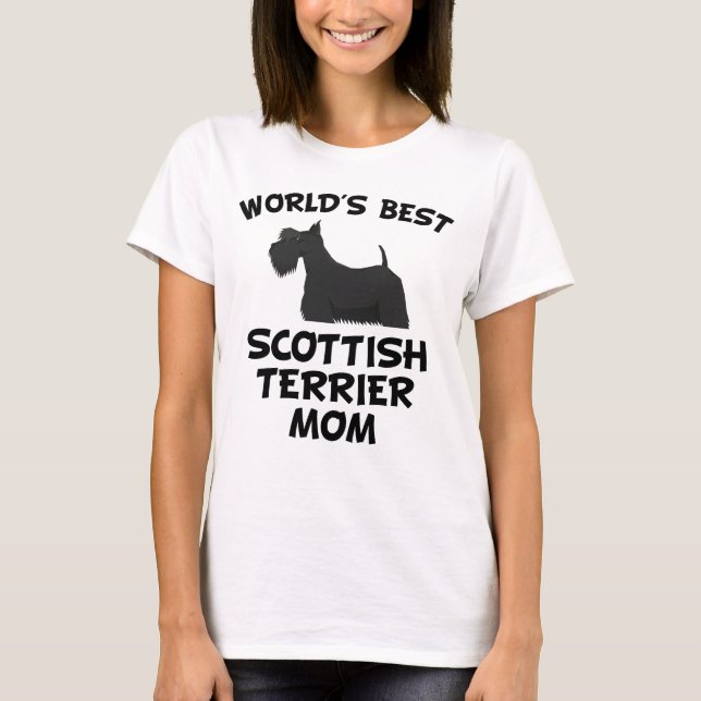 Beste schottische der Terrier-Mama der Welt T-Shirt (Vorderseite)