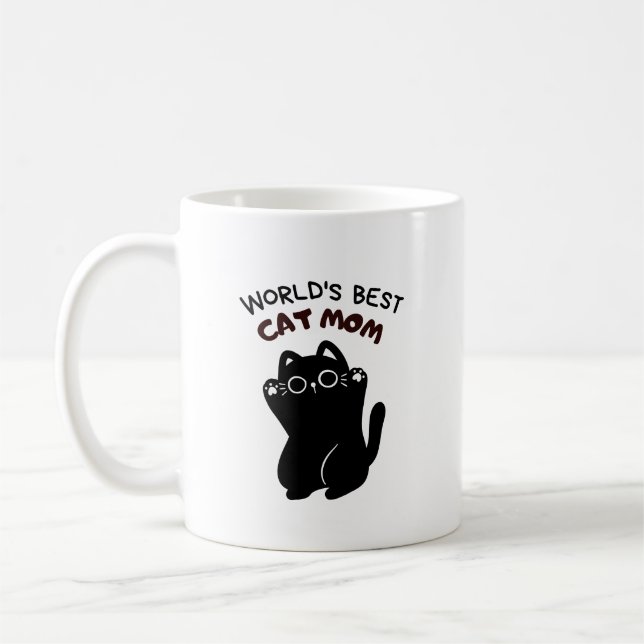 Beste schwarze Katze Kaffeetasse (Links)