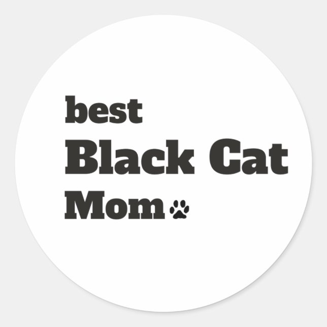 Beste schwarze Katzenmutter überhaupt Aufkleber –  (Vorderseite)