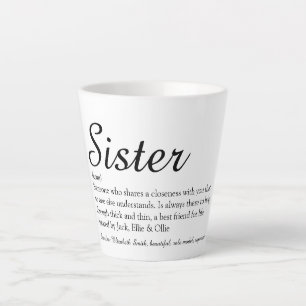 Beste Schwester aller Zeiten Definition Elegantes  Milchtasse
