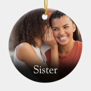 Beste Schwester aller Zeiten Definition Foto Rosa Keramik Ornament