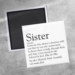 Beste Schwester der Welt Definition Magnet