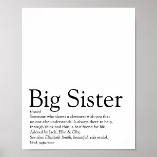 Beste Schwester der Welt Definition Modern Lustig Poster