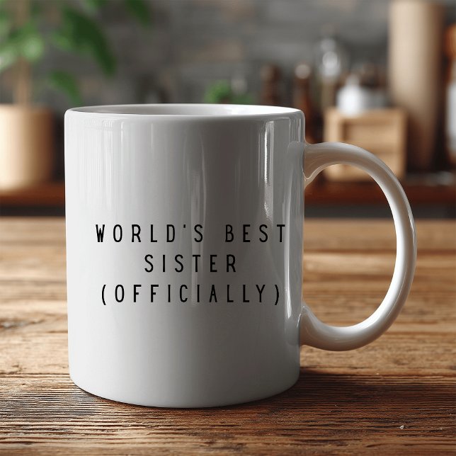 BESTE SCHWESTER DER WELT - OFFIZIELL  KAFFEETASSE (Von Creator hochgeladen)