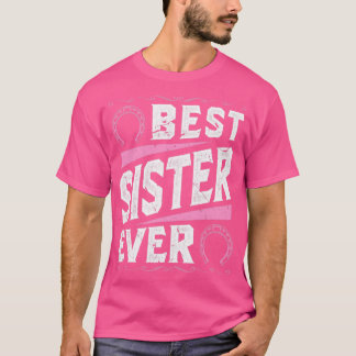 Beste Schwester Ever Horseback Reitsport T-Shirt