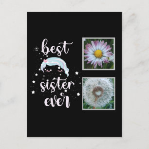Beste Schwester-Fotovorlage Postkarte
