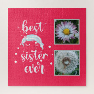 Beste Schwester-Fotovorlage Puzzle