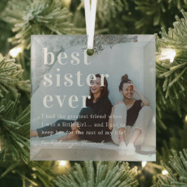 Beste Schwester je | Angebot und Foto Ornament Aus Glas