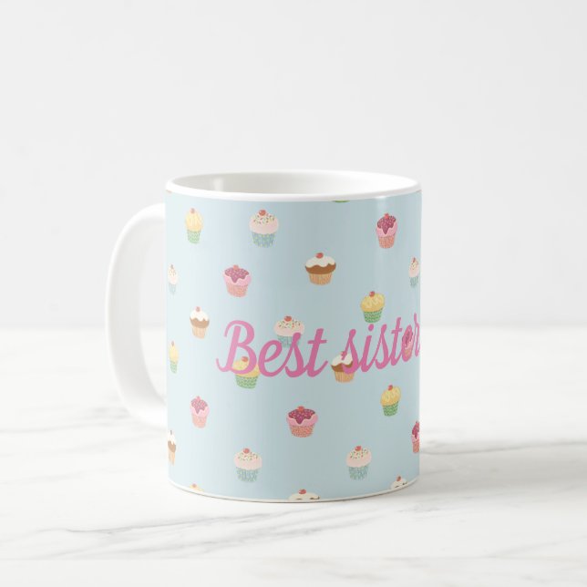 Beste Schwester Kaffeetasse (Vorderseite Links)