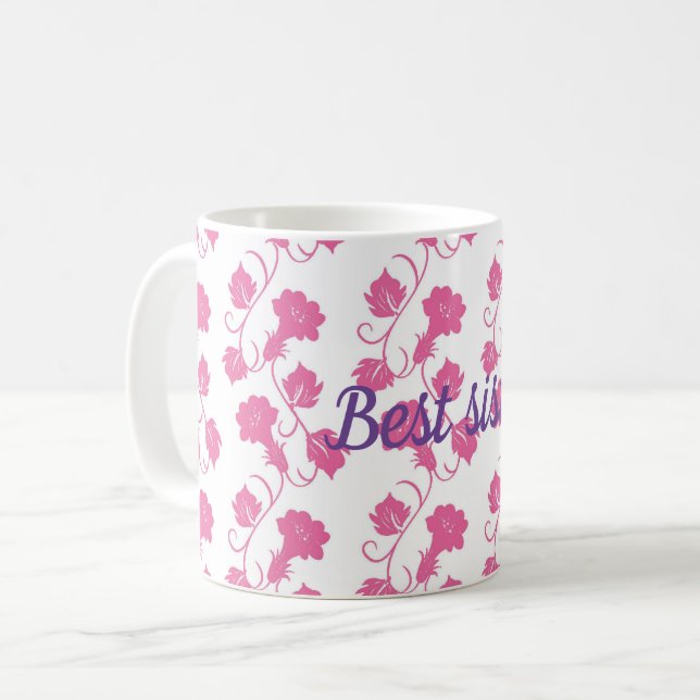 Beste Schwester Kaffeetasse (Vorderseite Links)