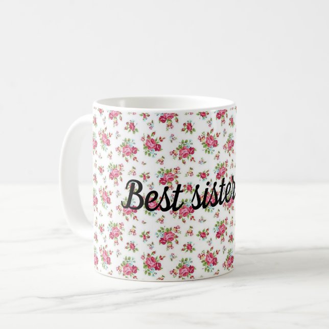 Beste Schwester Kaffeetasse (Vorderseite Links)