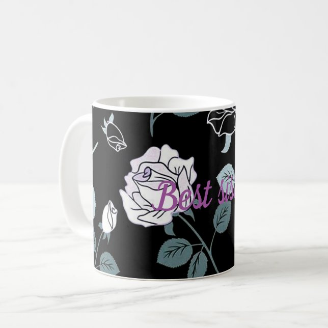 Beste Schwester Kaffeetasse (Vorderseite Links)