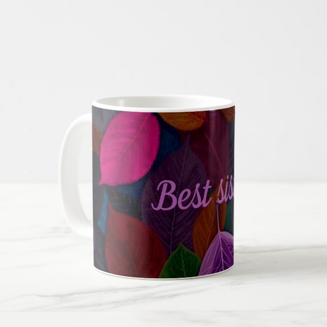Beste Schwester Kaffeetasse (Vorderseite Links)
