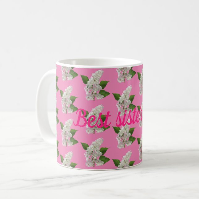 Beste Schwester Kaffeetasse (Vorderseite Links)
