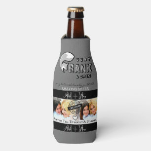 Beste Schwester, Monogram Custom: Schwarz & Weiß T Flaschenkühler