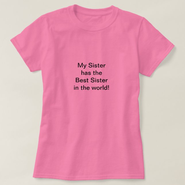 beste Schwester T-Shirt (Design vorne)
