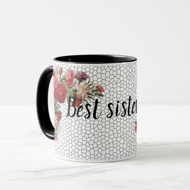 Beste Schwester Tasse (Vorderseite Links)