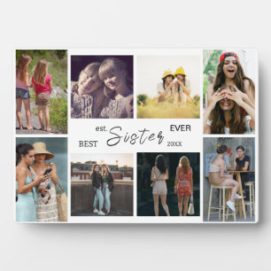 Beste Schwester überhaupt – 8 Fotos Collage Plaket Fotoplatte
