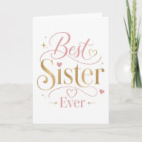 Beste Schwester überhaupt Elegante rosa-goldene Ty