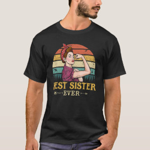 Beste Schwester überhaupt Frauen Vintage Dekor Sch T-Shirt