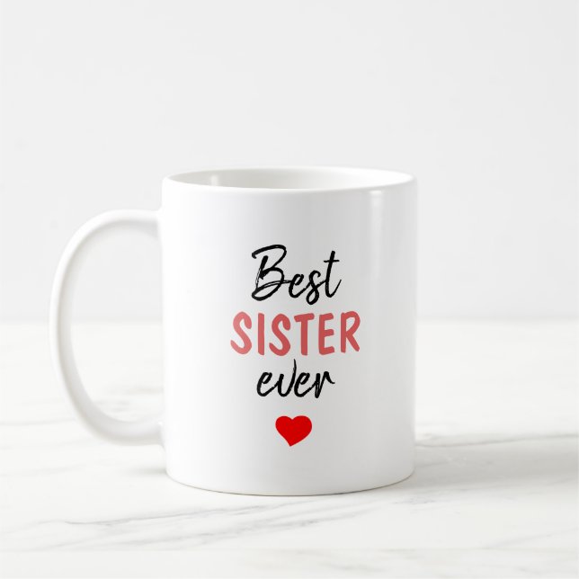 Beste Schwester überhaupt Kaffeetasse (Links)