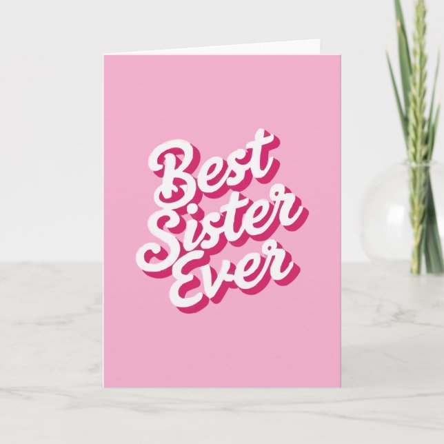 Beste Schwester überhaupt Karte (Vorderseite)