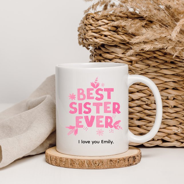 Beste Schwester überhaupt Lustige Schwester Kaffeetasse (Von Creator hochgeladen)