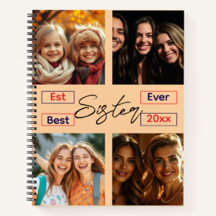 Beste Schwester überhaupt Personalisiertes Tagebuc Notizbuch