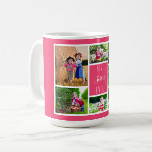 Beste Schwester überhaupt Rosa Fotocollage Kaffeetasse