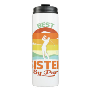 Beste Schwester von Par Vatertag Golf Shirt Gesche Thermosbecher