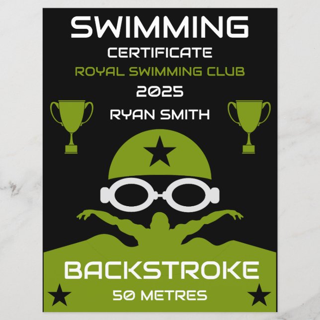 Beste Schwimmprämie (Vorderseite)