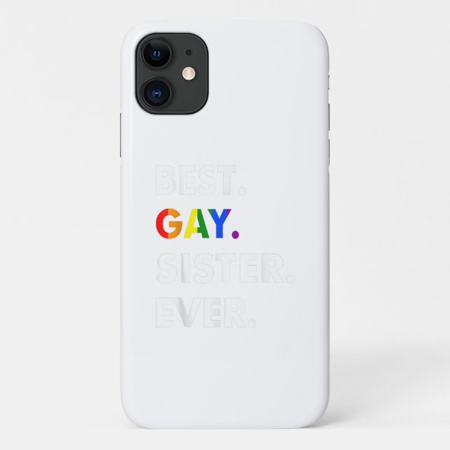 Beste Schwulenschwester je LGBT Lesbian Bi Month P Case-Mate iPhone Hülle (Rückseite)