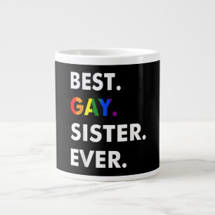 Beste Schwulenschwester je LGBT Lesbian Bi Month P Jumbo-Tasse