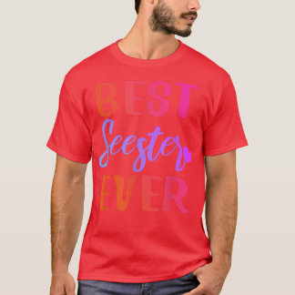 Beste Seester je Design Niedlich farbenfrohe Siste T-Shirt