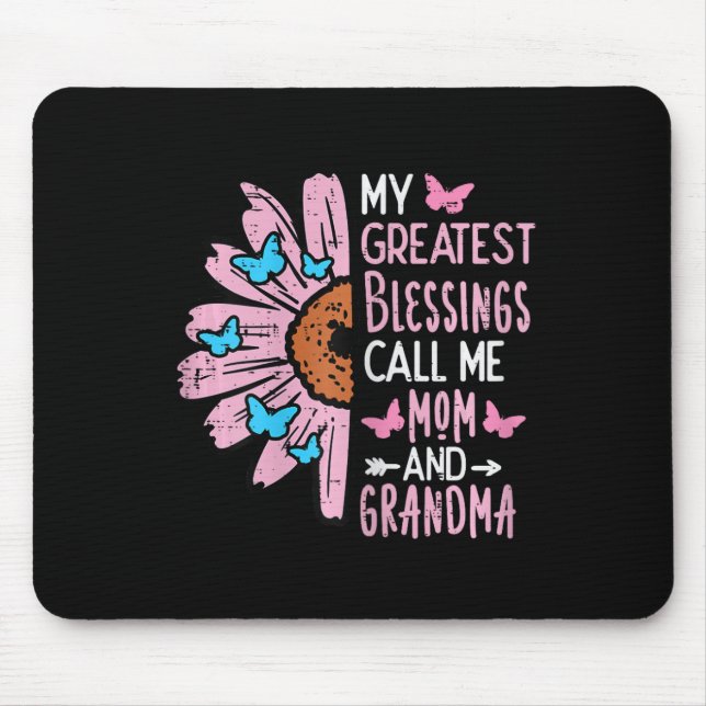 Beste Segnungen nennen mich Mama Großmütter Tag Mousepad (Vorne)