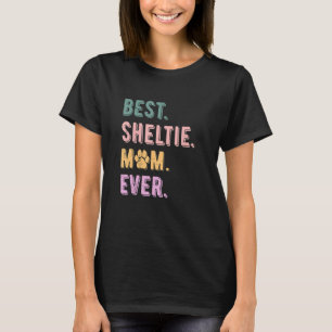 Beste Sheltie Mama je Shetland Sheepdog Hunde Lieb T-Shirt