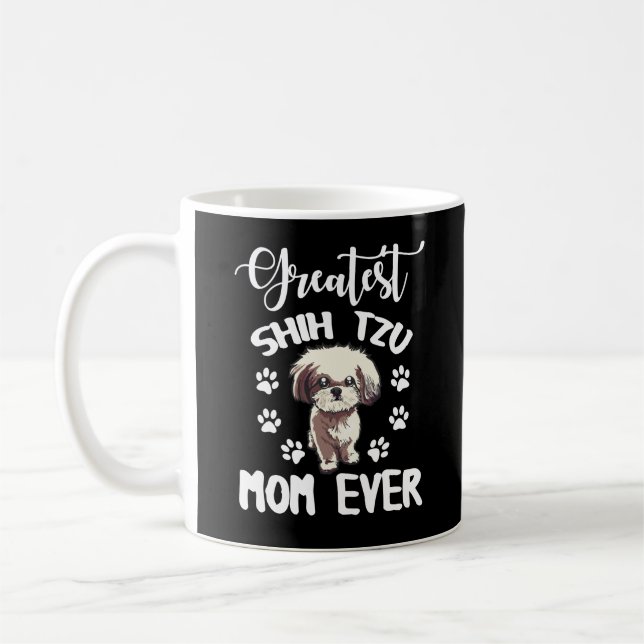 Beste Shih Tzu Mama Funny Dog Liebhaber Kaffeetasse (Links)