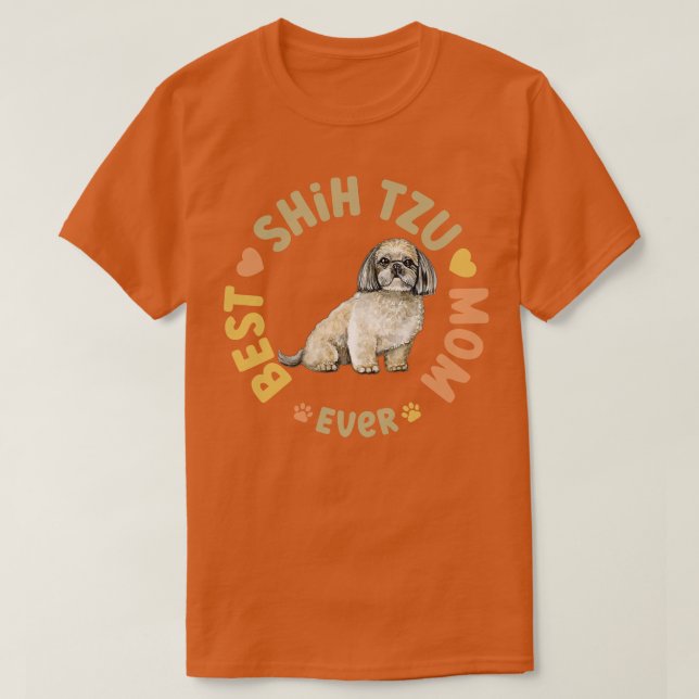 Beste Shih Tzu Mama je T-Shirt (Design vorne)