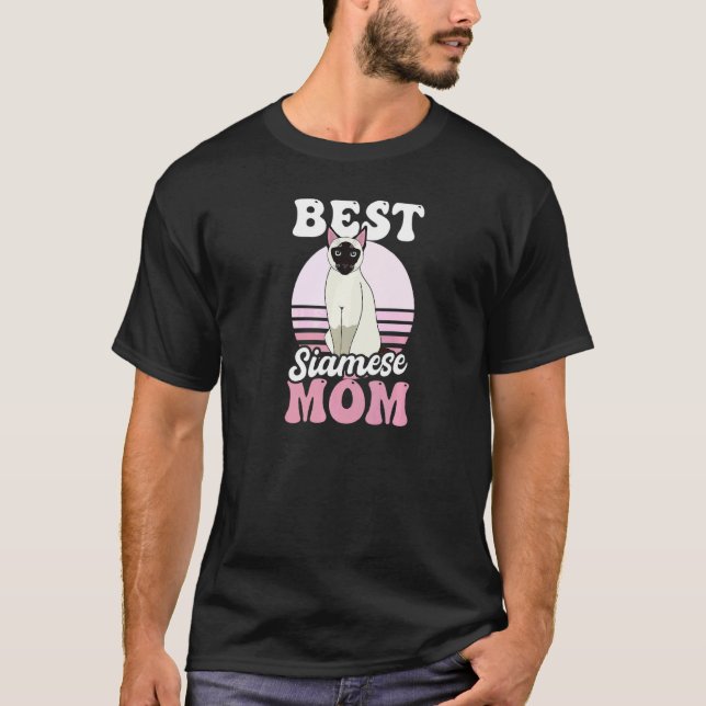 Beste siamesische Mutter Siamkatze T-Shirt (Vorderseite)